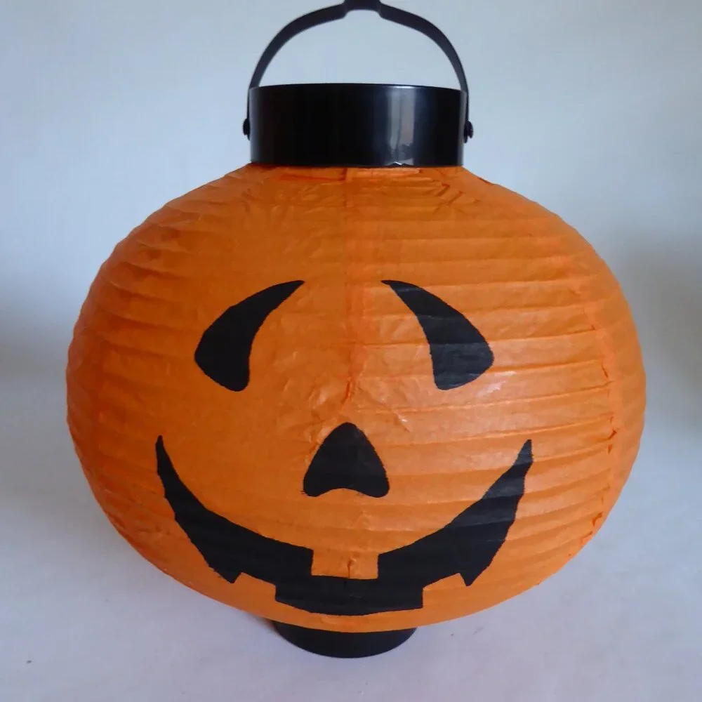 NEW BOSTON WAREHOUSE HALLOWEEN PUMPKIN PAPER BATTERY POWERED LANTERNS (LOT OF 5) - Picture 6 of 15